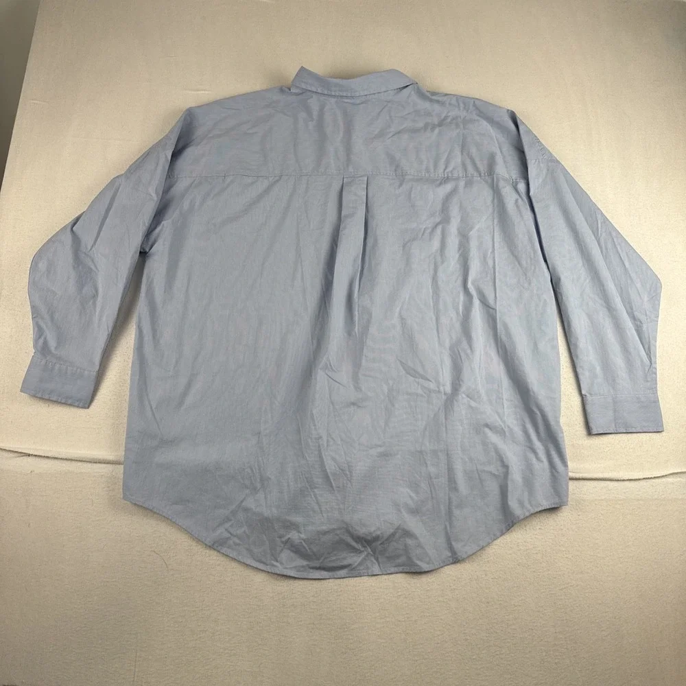 New! Banana Republic Mens Blue 2XL Button Down Shirt Travel Long Sleeve